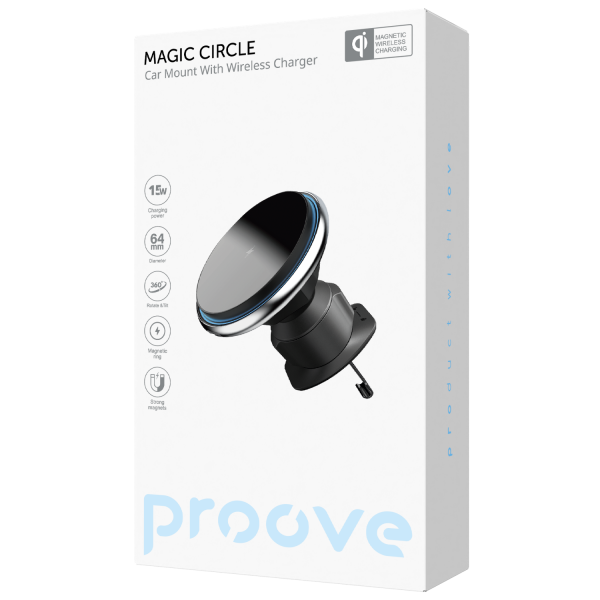 Car holderwith wireless charger Proove Magic Circle 15W - Photo 1